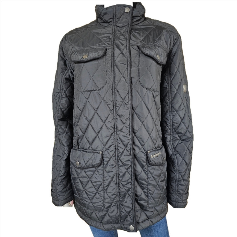 Craghoppers Quilted Zippered Multi Pocket Snap Front Weatherproof Jacket Size 12